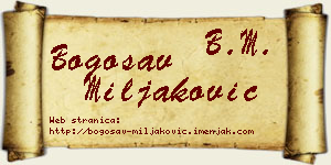 Bogosav Miljaković vizit kartica